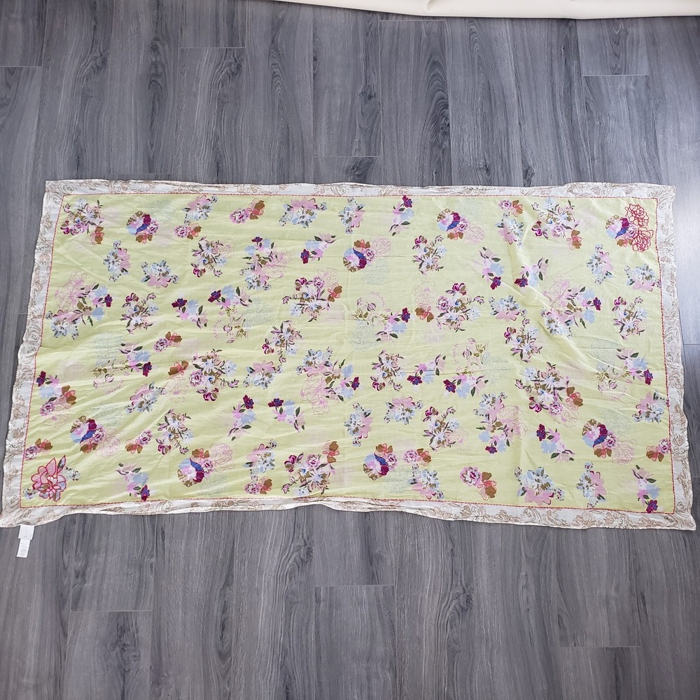 Joie Large Floral Blanket Scarf Cover Up Wrap 71" x 50"